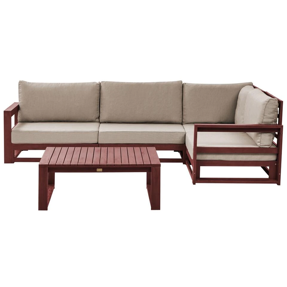 Beliani Loungeset TIMOR - Donkere Houtkleur Fsc® Gecertificeerd Acaciahout 1 Beliani Loungeset TIMOR - Donkere Houtkleur Fsc® Gecertificeerd Acaciahout