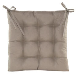 Anna's Collection Stoelkussen Gewatteerd - Taupe - 38 X 38 Cm