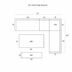 Garden Impressions San Leone Lounge Dining Set 6-delig-mint Grijs 6 Garden Impressions San Leone Lounge Dining Set 6-delig-mint Grijs -VIDAXL 1000091613 0103