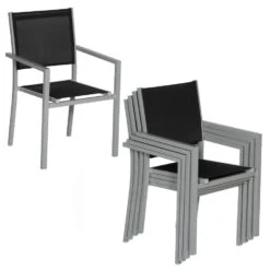 Happy Garden Buitenstoelen - Zwart - Aluminium -VIDAXL 1000092428 0103