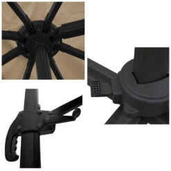 Happy Garden Schaduwzeilen MOLOKAI - Beige - Aluminium -VIDAXL 1000094896 0103