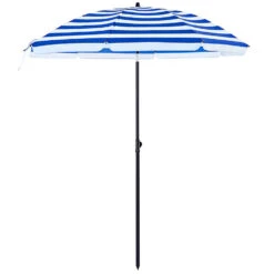 ACAZA Stok Parasol - 160 Cm Diameter - Met Draagtas - Blauw Gestreept