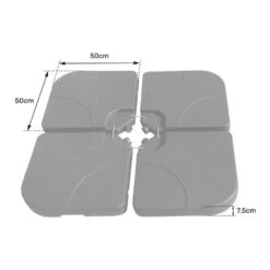 Happy Garden Zonneschermstandaards QUIBERON - Zwart - Plastic -VIDAXL 1000097772 0104