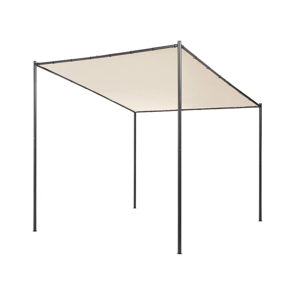 Beliani Tuinpaviljoen VIMINO - Beige Polyester, Staal 1 Beliani Tuinpaviljoen VIMINO - Beige Polyester, Staal