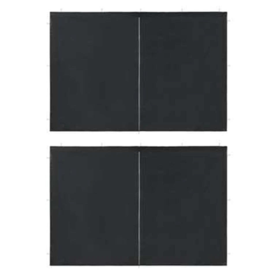 VidaXL Tentwanden Met Ritssluiting PE Antraciet 2 St 3 VidaXL Tentwanden Met Ritssluiting PE Antraciet 2 St - Afbeelding 3