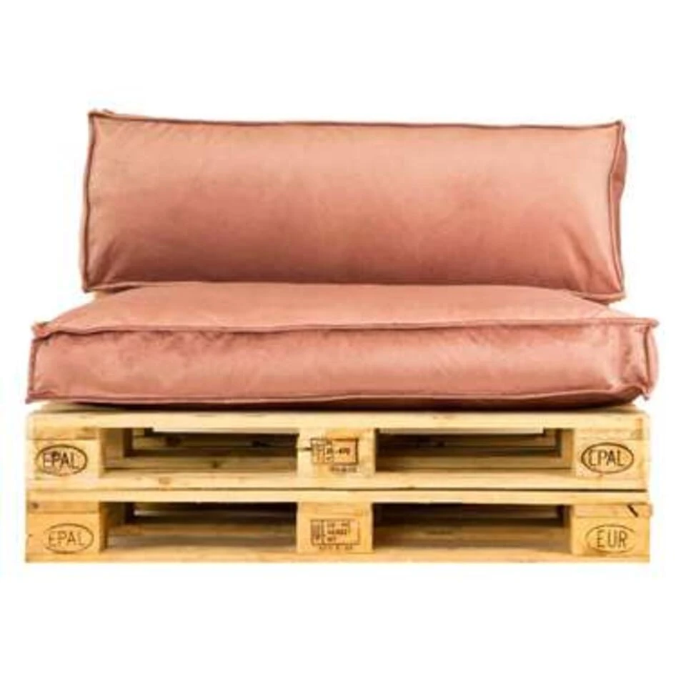 2L Home & Garden Palletkussen Velvet Oud Roze - 120 X 80cm 2 2L Home & Garden Palletkussen Velvet Oud Roze - 120 X 80cm - Afbeelding 2