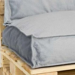 2L Home & Garden Palletkussen Velvet Lichtgrijs - 120 X 80cm 6 2L Home & Garden Palletkussen Velvet Lichtgrijs - 120 X 80cm -VIDAXL 1408198337 0102