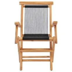 VidaXL Tuinstoelen Inklapbaar 2 St Massief Teakhout En Touw -VIDAXL 1603863137 0102