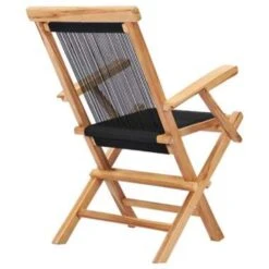 VidaXL Tuinstoelen Inklapbaar 2 St Massief Teakhout En Touw -VIDAXL 1603863137 0103