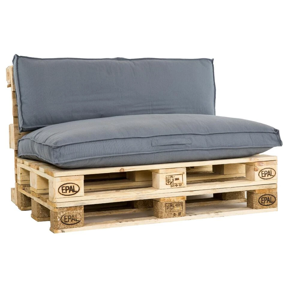 Unique Living Palletkussen Luana Donker Grijs - 120x80 Cm 1 Unique Living Palletkussen Luana Donker Grijs - 120x80 Cm