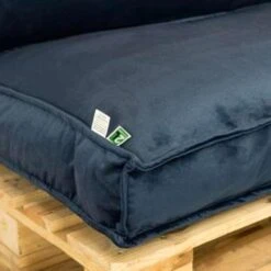 2L Home & Garden Palletkussen Velvet Donkerblauw - 60 X 40cm -VIDAXL 1965318763 0103