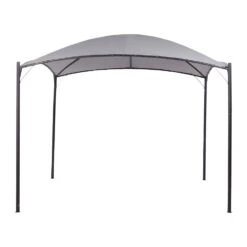 Beliani Tuinpaviljoen VOMERO - Grijs Polyester, Staal -VIDAXL 197fc403d3ea4986a4f7221c998f03bd