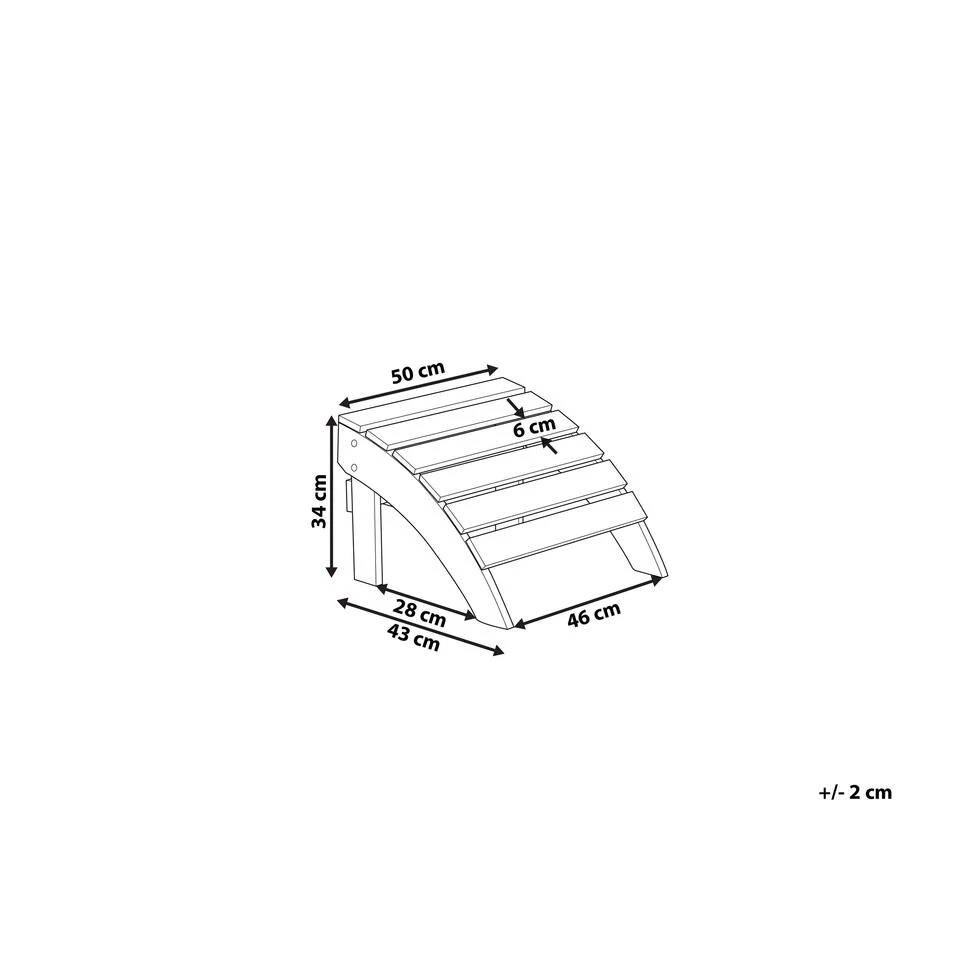 Beliani Voetenbankje ADIRONDACK - Rood Kunsthout 3 Beliani Voetenbankje ADIRONDACK - Rood Kunsthout - Afbeelding 3