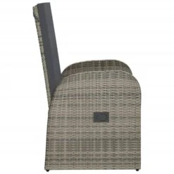 VidaXL Tuinstoelen 2 St Verstelbaar Met Kussens Poly Rattan Grijs -VIDAXL 1f8ea25a8d274eccb08e6245b96ad2ea