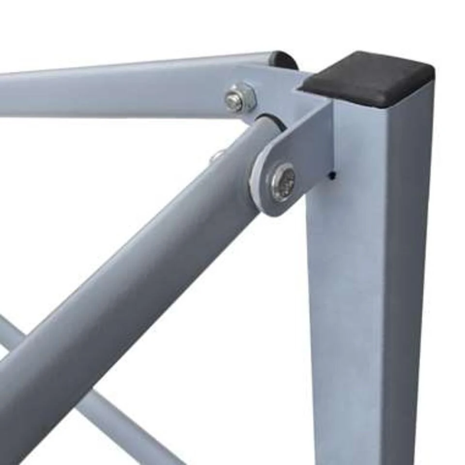 VidaXL Partytent Inklapbaar 3x3 M Staal Wit 3 VidaXL Partytent Inklapbaar 3x3 M Staal Wit - Afbeelding 3