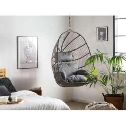 Beliani Hangstoel CASOLI - Grijs Pe Rotan 6 Beliani Hangstoel CASOLI - Grijs Pe Rotan -VIDAXL 2b41d677c0684a4988529f3efb0ba587