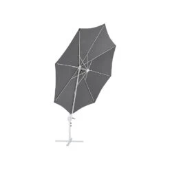 Beliani Cantilever Parasol SAVONA II - Grijs Polyester -VIDAXL 2d0c6aad5d3d459386fe41337eb09269