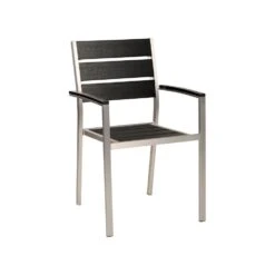 Beliani Tuinstoel VERNIO - Zwart Kunsthout -VIDAXL 32dc07101373452699adf5d0b266340e