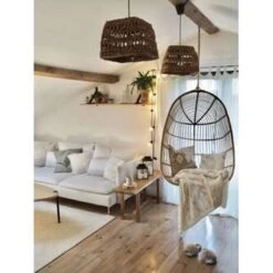 Beliani Hangstoel CASOLI - Beige Pe Rotan -VIDAXL 469e0c47c6b4448d9e2f49d933312de7