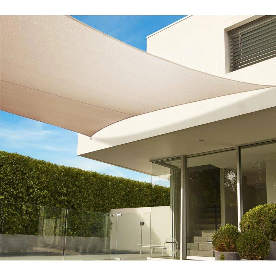 Coolaroo Schaduwdoek Vierkant 5,4x5,4m Zand 2 Coolaroo Schaduwdoek Vierkant 5,4x5,4m Zand - Afbeelding 2