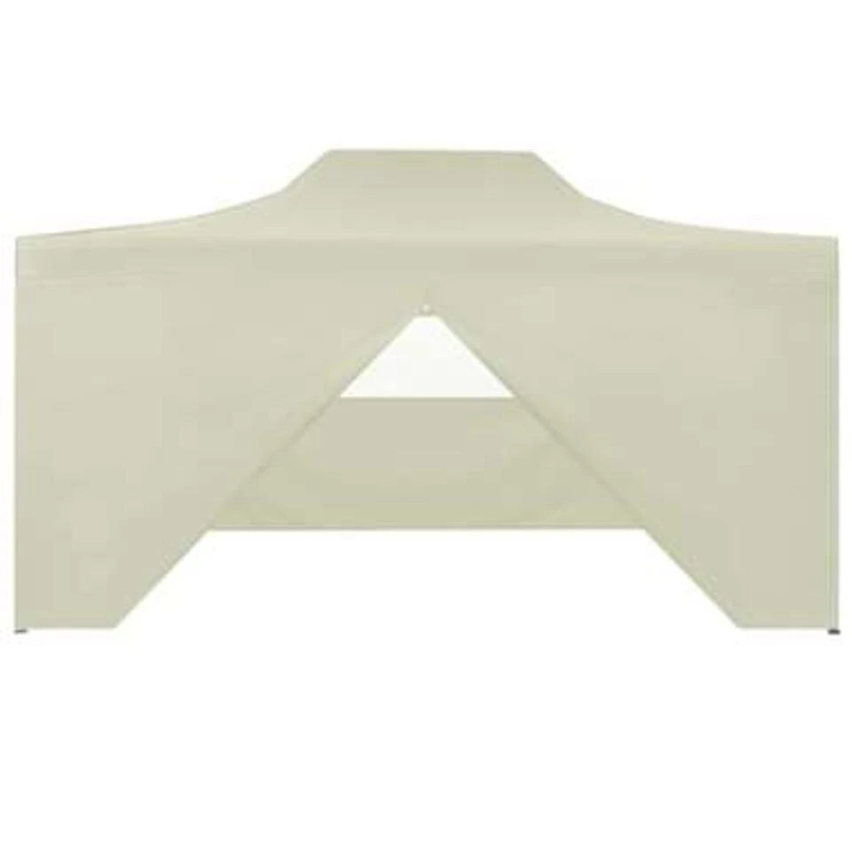 VidaXL Partytent Met 4 Zijwanden Inklapbaar 3x4 M Staal Crème 2 VidaXL Partytent Met 4 Zijwanden Inklapbaar 3x4 M Staal Crème - Afbeelding 2