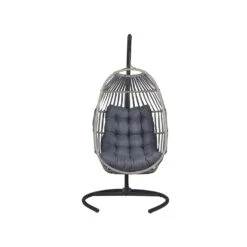 Beliani Hangstoel SESIA - Grijs Polyester, Pe Rotan 7 Beliani Hangstoel SESIA - Grijs Polyester, Pe Rotan -VIDAXL 4ec4e740c85e4b768d5972423f26bdbc