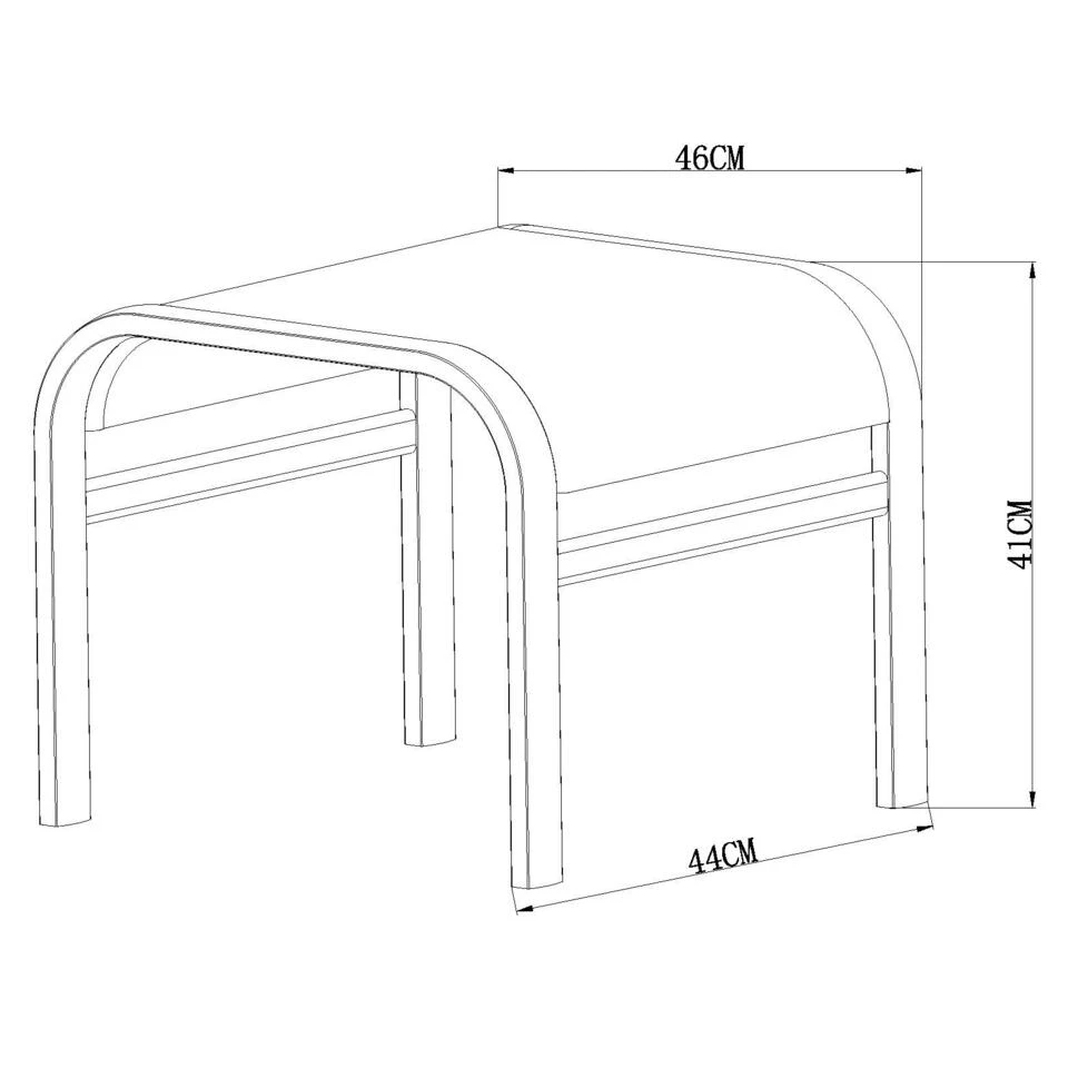 Le Sud Voetenbankje Cannes - Mat Grijs 4 Le Sud Voetenbankje Cannes - Mat Grijs - Afbeelding 4