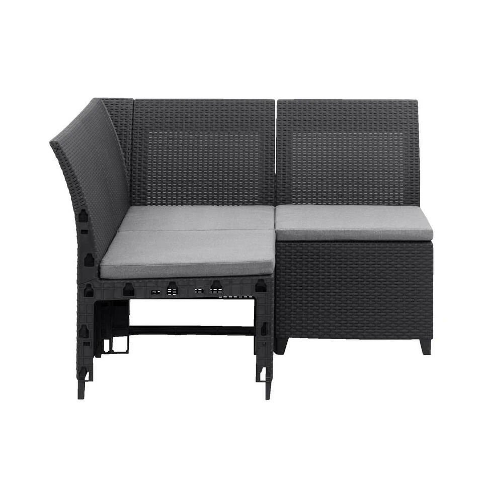 Keter Hoekelement Emma 3-zits Incl. Kussens - Antraciet 2 Keter Hoekelement Emma 3-zits Incl. Kussens - Antraciet - Afbeelding 2