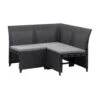 Keter Hoekelement Emma 3-zits Incl. Kussens - Antraciet