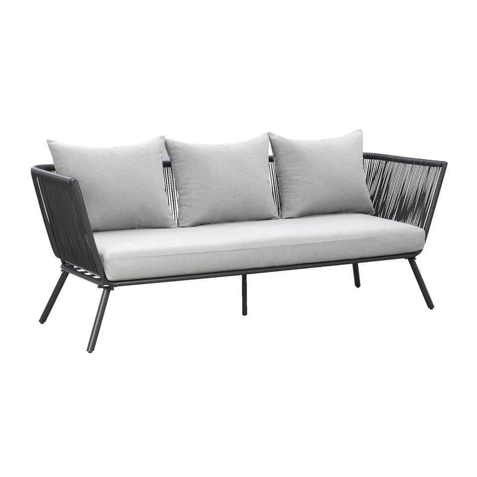 Loungebank Almeria - Antraciet - 75x200x75 Cm 1 Loungebank Almeria - Antraciet - 75x200x75 Cm