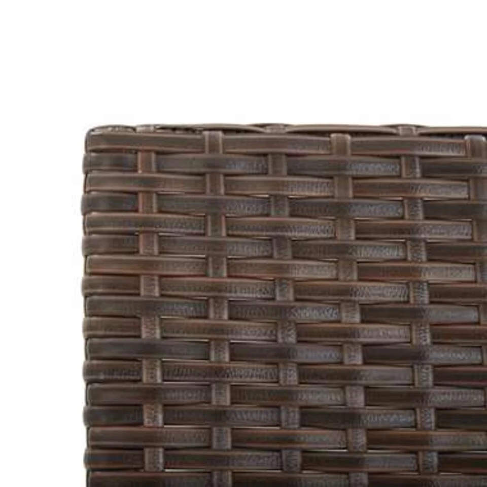 VidaXL Tuinbank Met Kussens 176 Cm Poly Rattan Bruin 2 VidaXL Tuinbank Met Kussens 176 Cm Poly Rattan Bruin - Afbeelding 2