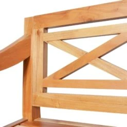 VidaXL Bank Batavia 136 Cm Massief Mahoniehout Lichtbruin -VIDAXL 659d32920b1547e7940ebcd96ff6d762