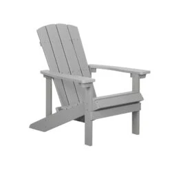 Beliani Tuinstoel ADIRONDACK - Grijs Kunsthout -VIDAXL 6cf0a11ac6464245bda7befa4bfc4d82