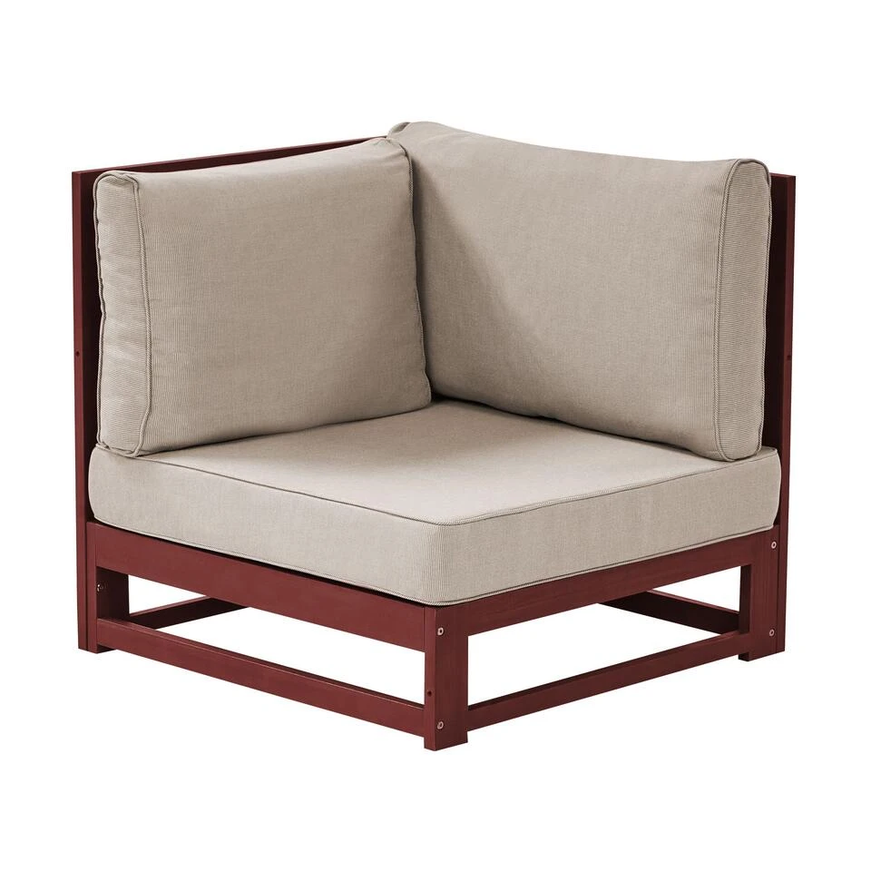 Beliani Loungeset TIMOR - Donkere Houtkleur Acaciahout 4 Beliani Loungeset TIMOR - Donkere Houtkleur Acaciahout - Afbeelding 4