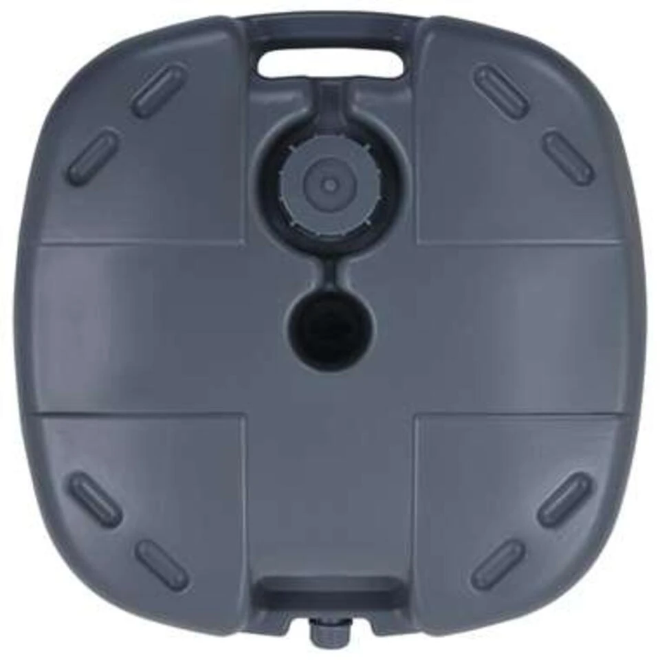 VidaXL Parasolvoet Draagbaar Gevuld Met Zand/water Grijs 3 VidaXL Parasolvoet Draagbaar Gevuld Met Zand/water Grijs - Afbeelding 3