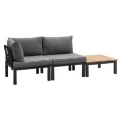 Le Sud Modulaire Loungeset Ardeche - Grijs - Incl. Kussens - 3-delig -VIDAXL 90103686 0300