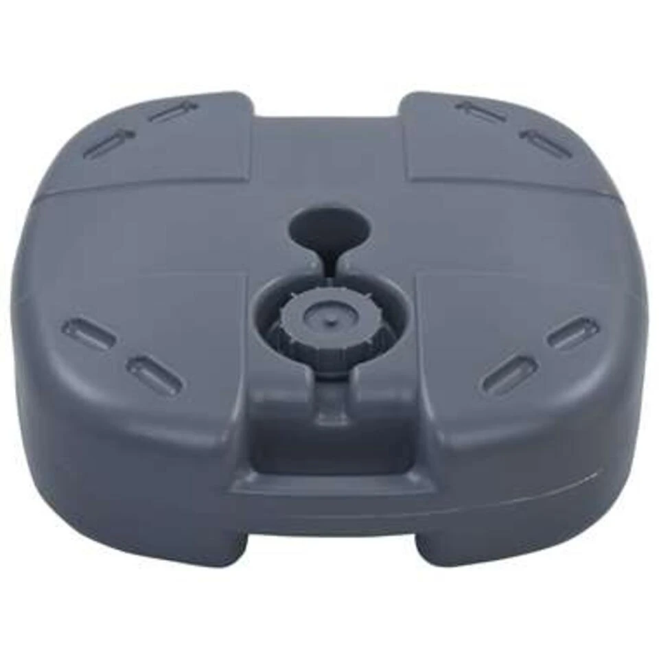 VidaXL Parasolvoet Draagbaar Gevuld Met Zand/water Grijs 2 VidaXL Parasolvoet Draagbaar Gevuld Met Zand/water Grijs - Afbeelding 2
