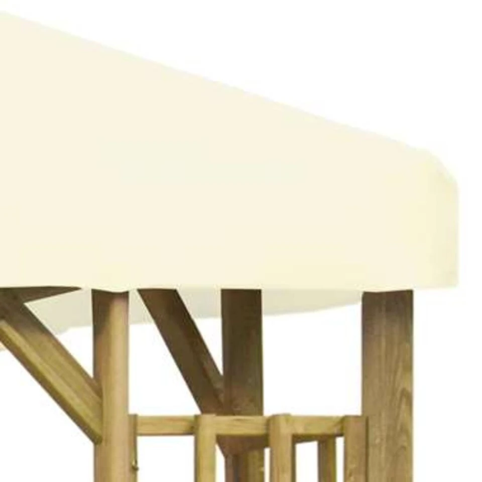 VidaXL Prieel 3x3 M Crèmewit 2 VidaXL Prieel 3x3 M Crèmewit - Afbeelding 2