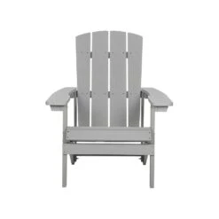 Beliani Tuinstoel ADIRONDACK - Grijs Kunsthout -VIDAXL b2514739c4ed42d480c75ece9ee47dd3