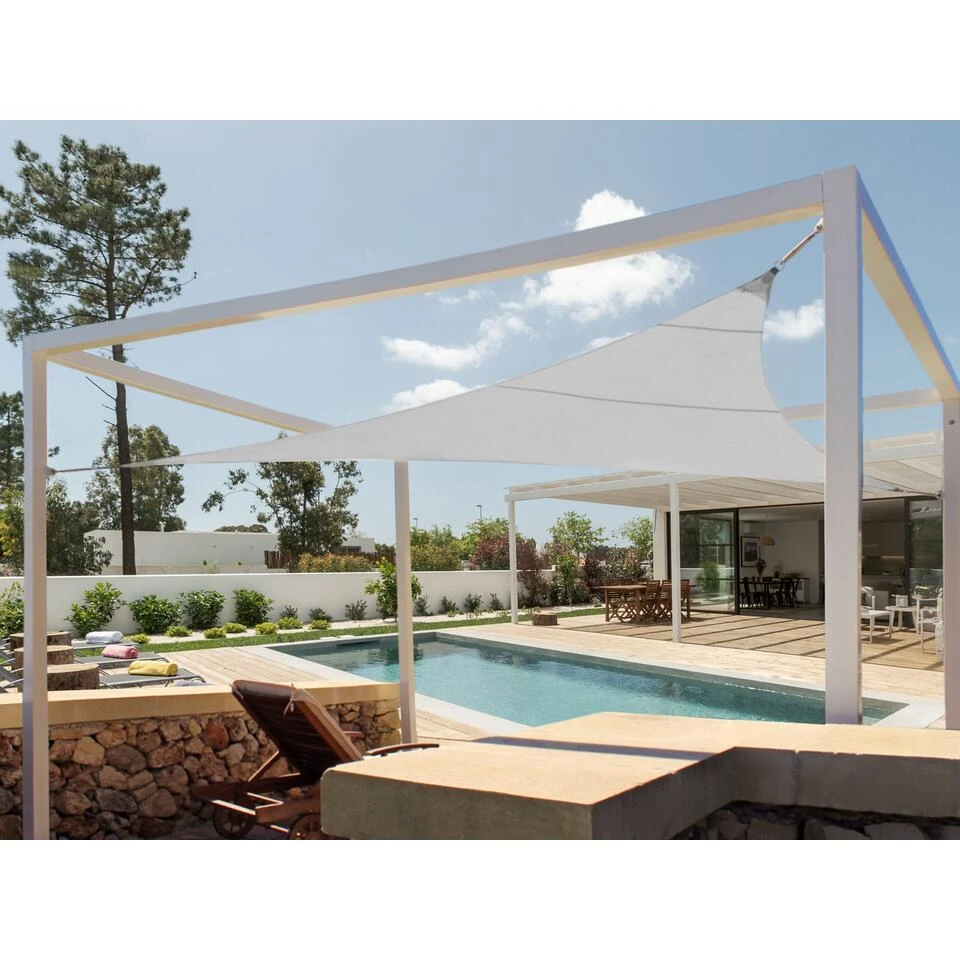 Beliani Schaduwdoek LUKKA - Grijs Polyester 2 Beliani Schaduwdoek LUKKA - Grijs Polyester - Afbeelding 2