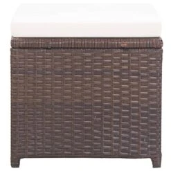VidaXL Tuinkrukken 2 St Met Kussens Poly Rattan Bruin -VIDAXL b54e593c68bd4bf78604c6977f847d48