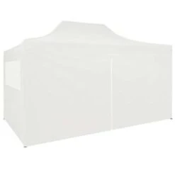 VidaXL Partytent Met 4 Zijwanden Inklapbaar 3x4 M Staal Wit -VIDAXL b9a0031685724f948479d868ab23e187