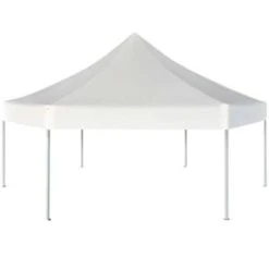 VidaXL Partytent Pop-up Zeshoekig Inklapbaar 3,6x3,1 M Crèmewit -VIDAXL d87ec69d764e41eaafe50d1176e6c280