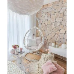 Beliani Hangstoel FANO - Wit Pe Rotan -VIDAXL daaebc8eb96d45b5844262c89b09ff78