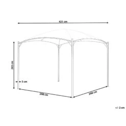 Beliani Tuinpaviljoen VOMERO - Grijs Polyester, Staal -VIDAXL e1ef53051cf34c8fa69f2b2bf859cc70