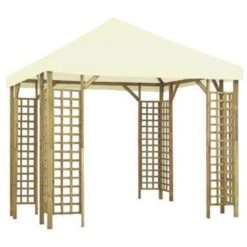 VidaXL Prieel 3x3 M Crèmewit 5 VidaXL Prieel 3x3 M Crèmewit -VIDAXL f17b1cd8d5c843d1a2f32bf610e927ed