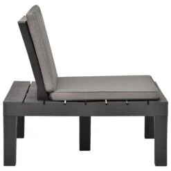 VidaXL Loungestoel Met Kussen Kunststof Antraciet -VIDAXL fee6670b31c54c3c87cc2497a5e19a58