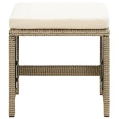 VidaXL Tuinkrukken 2 St Met Kussens Poly Rattan Beige -VIDAXL fee998655b734a1d87b867993cb45fd6
